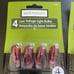 RED 4-Watt Wedge Base Light Bulbs, 4 Pack (11691)