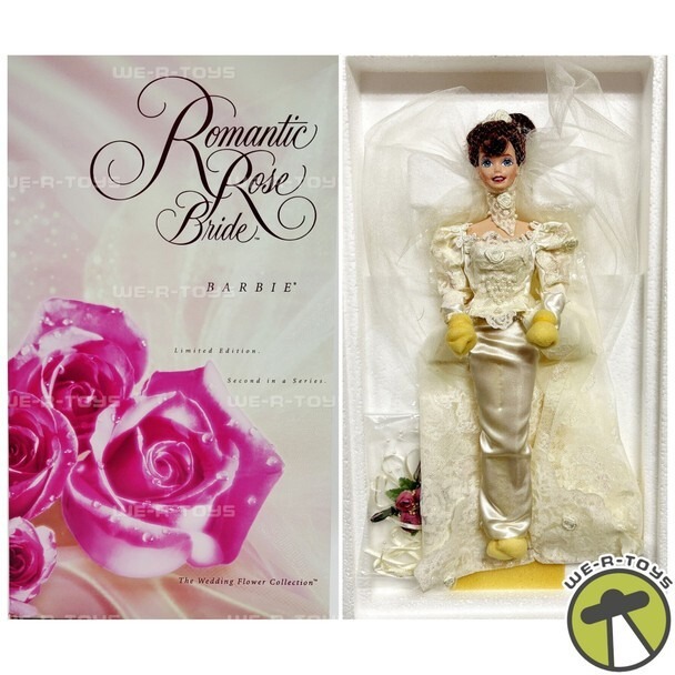 Vintage Romantic Rose Bride Barbie Doll Limited Edition 1995 Mattel 17643 New