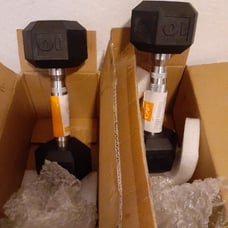 CAP Rubber Coatl Hex 10lbs Dumbells