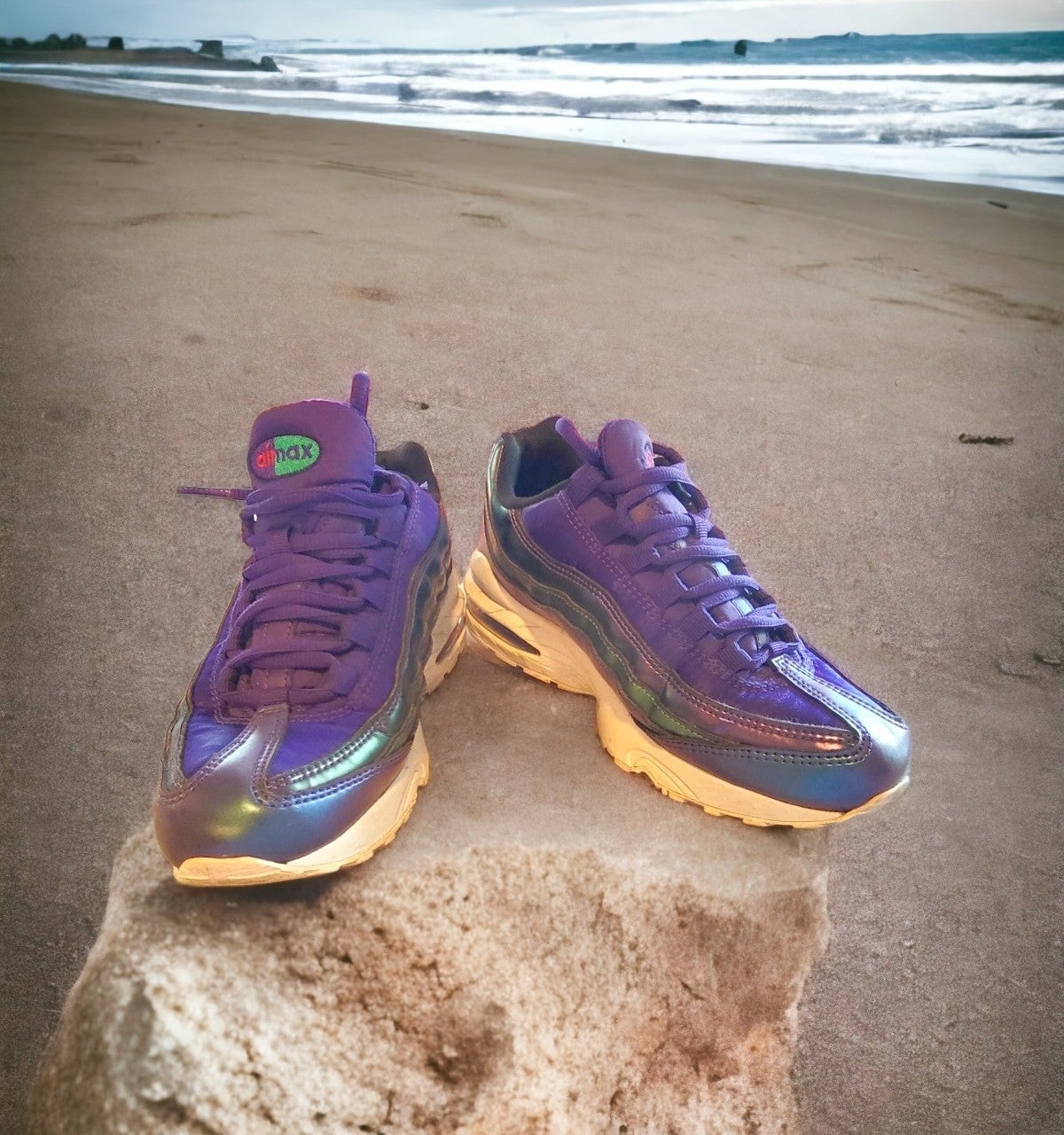 NIKE AIR store MAX 95 SE (GS) • COURT PURPLE/RUSH PINK VIOLET COURT/ROSE • Size 6Y