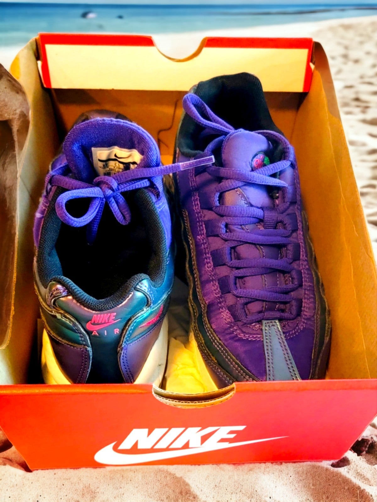 NIKE AIR store MAX 95 SE (GS) • COURT PURPLE/RUSH PINK VIOLET COURT/ROSE • Size 6Y