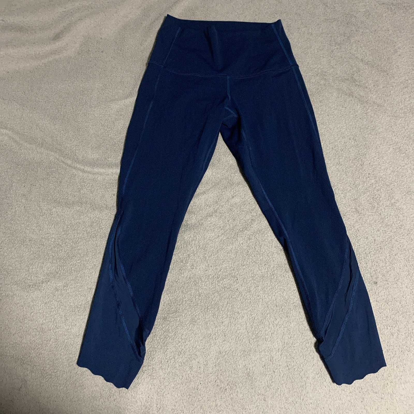 Lululemon Women's LW6BF1S Size 6 Blue Wunder Under HR Crop Sclp Leggings