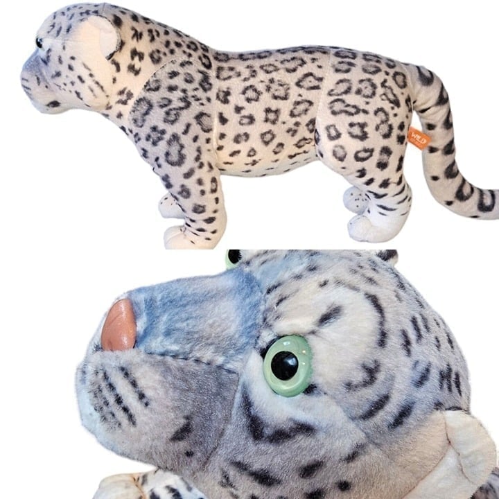 Wild Republic Large Snow Leopard Standing Plush Stuffed Animal 25 Long X 10