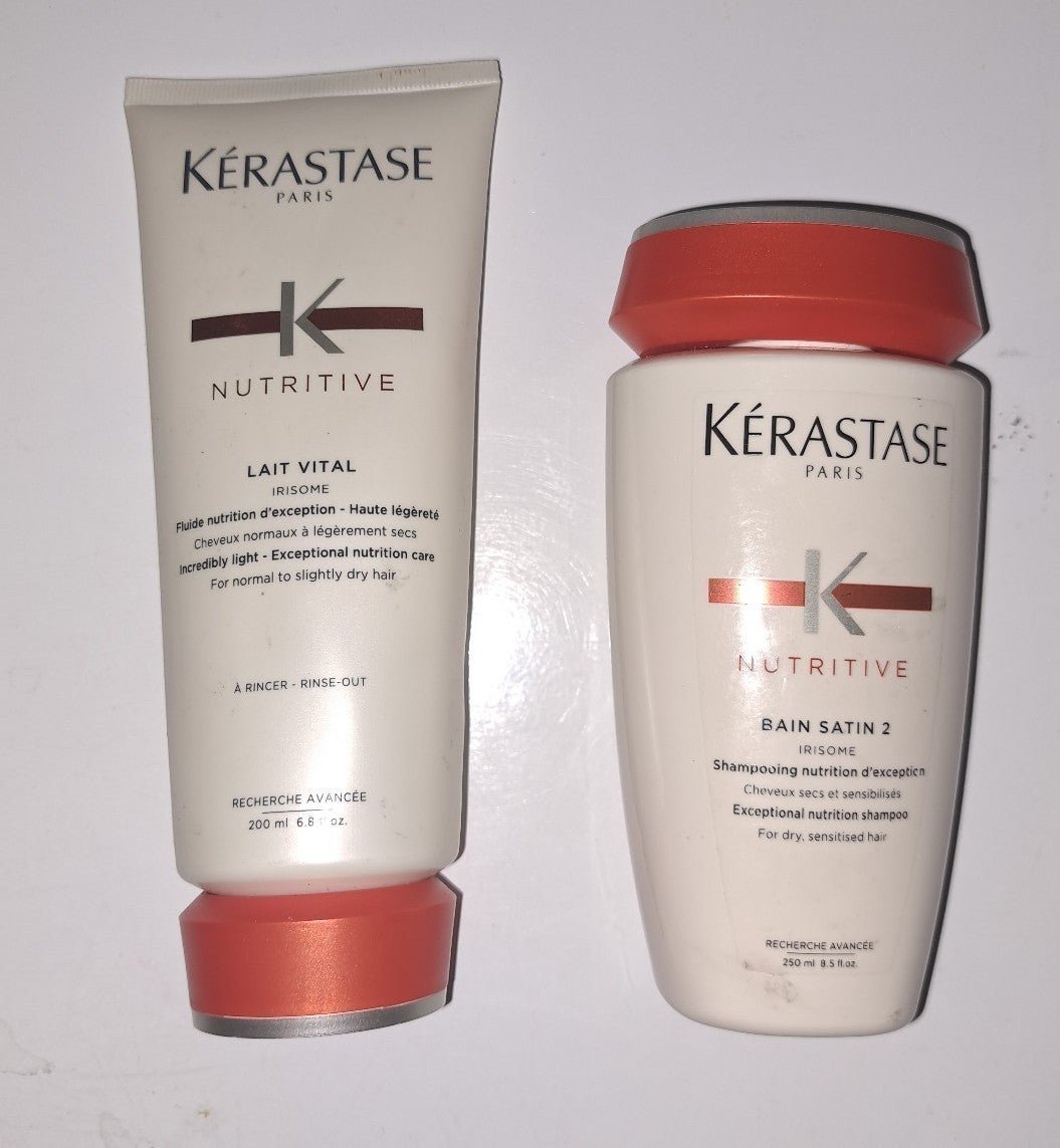 (add milk bottle) Shampoo & Conditioner LAIT VITAL & BAIN SATIN NEW MSRP 120
