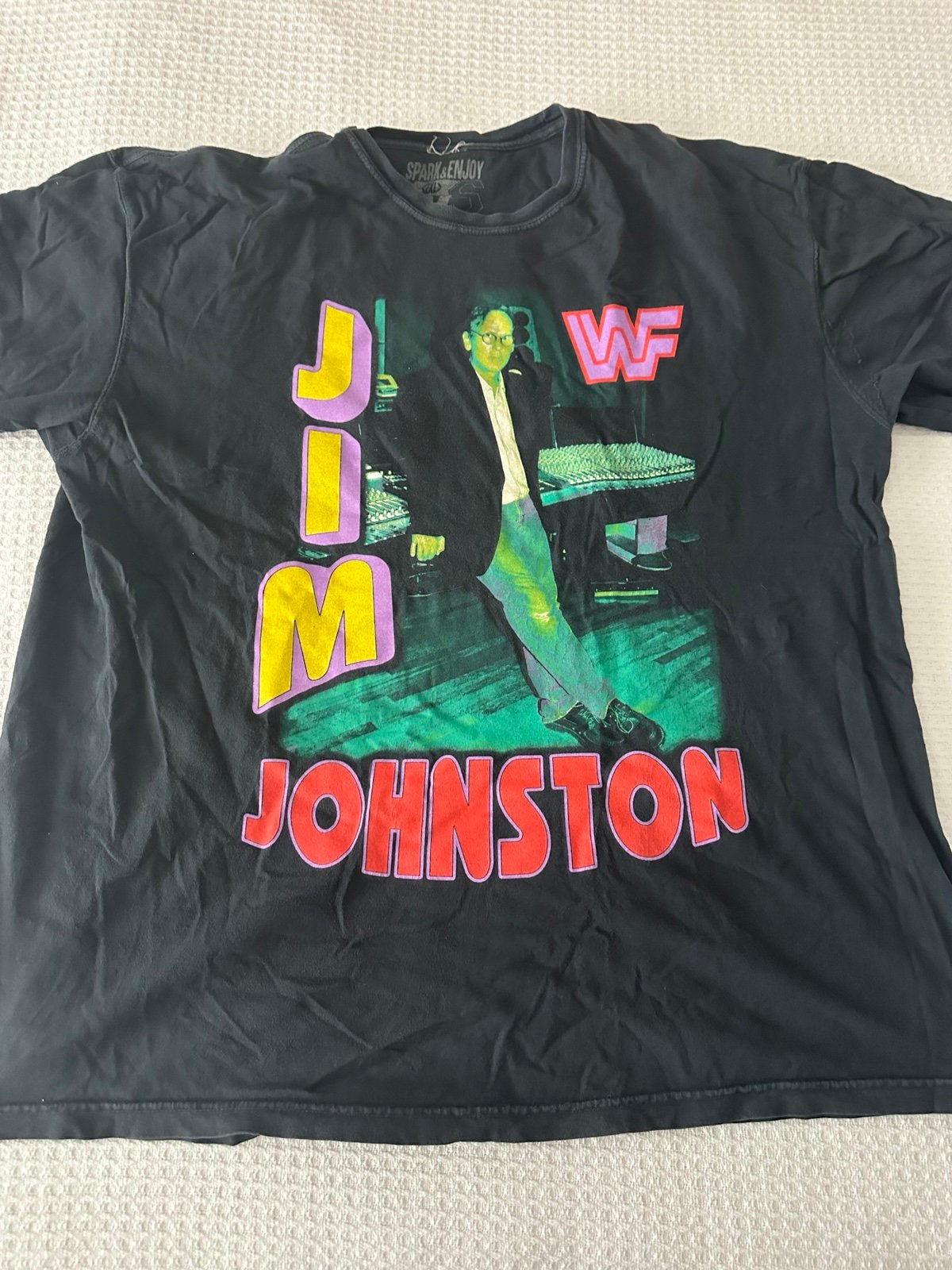 Jim JOHNSTON WWF legendary composer of Theme Music Producer WWE XXL T-shirt