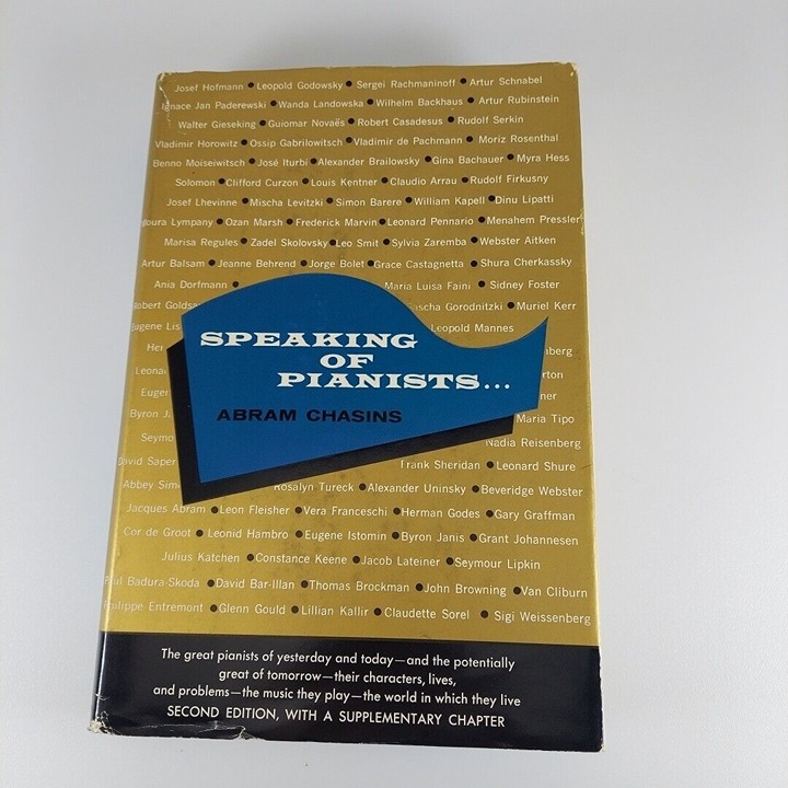 Abram Chasins Speaking Of Pianists 1961 2nd Ed HCDJ Alfred A Knopf