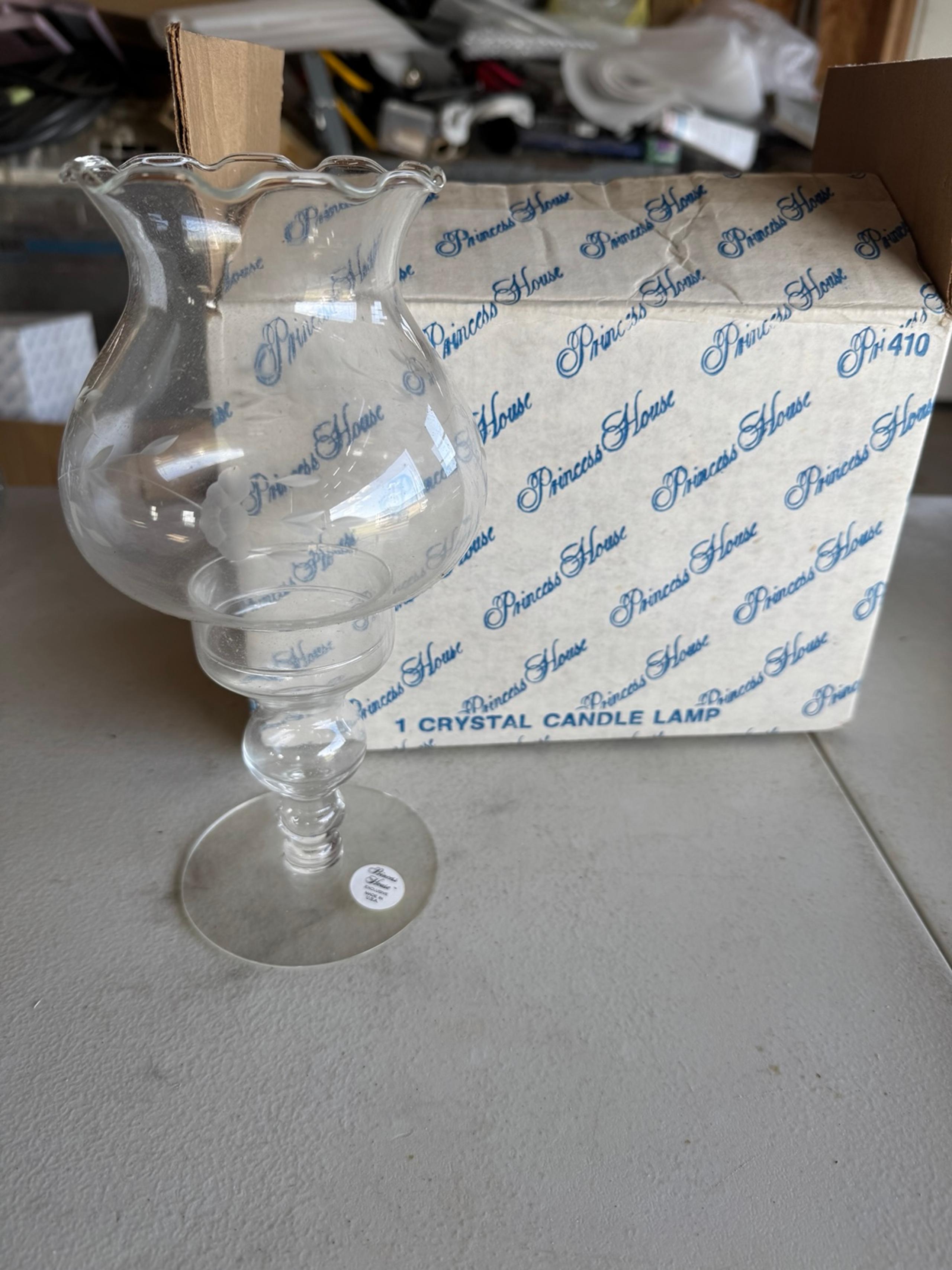 Vintage Princess House Heritage Crystal Candle Lamp Holder