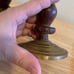 Brass wood candle holder home deco