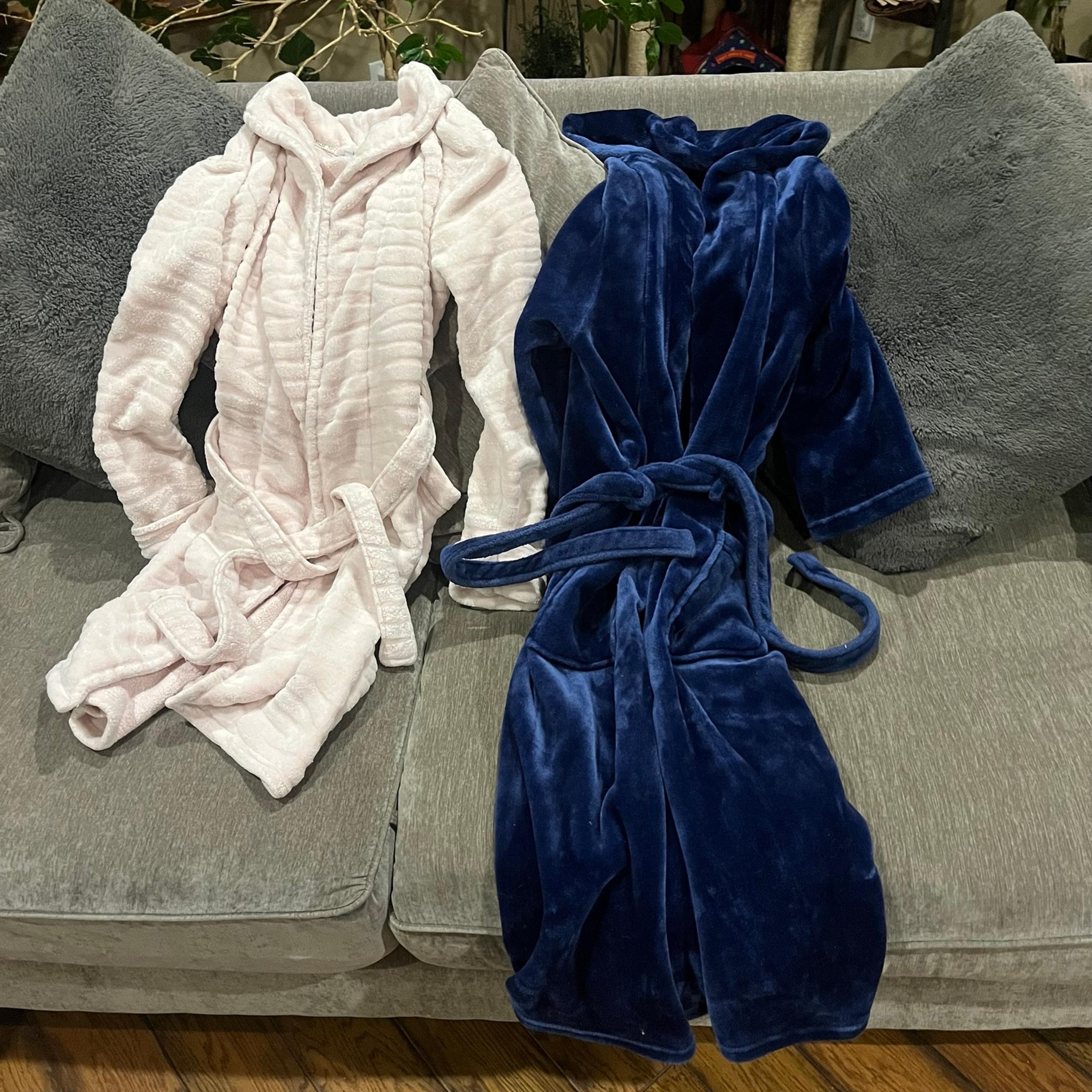 Two fluffy comfy warm robes bundle