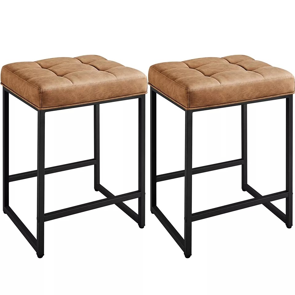 Modern 24 Bar Stools Set of 2 for Kitchen Island Counter Height Bar Stools