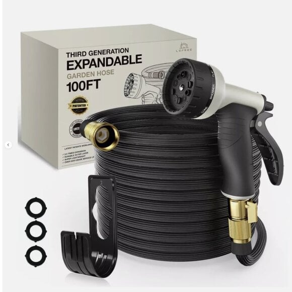 LEFREE 3rd GEN Garden Hose 100ft, Expandable, Flexible, Leak-Proof, No Kink