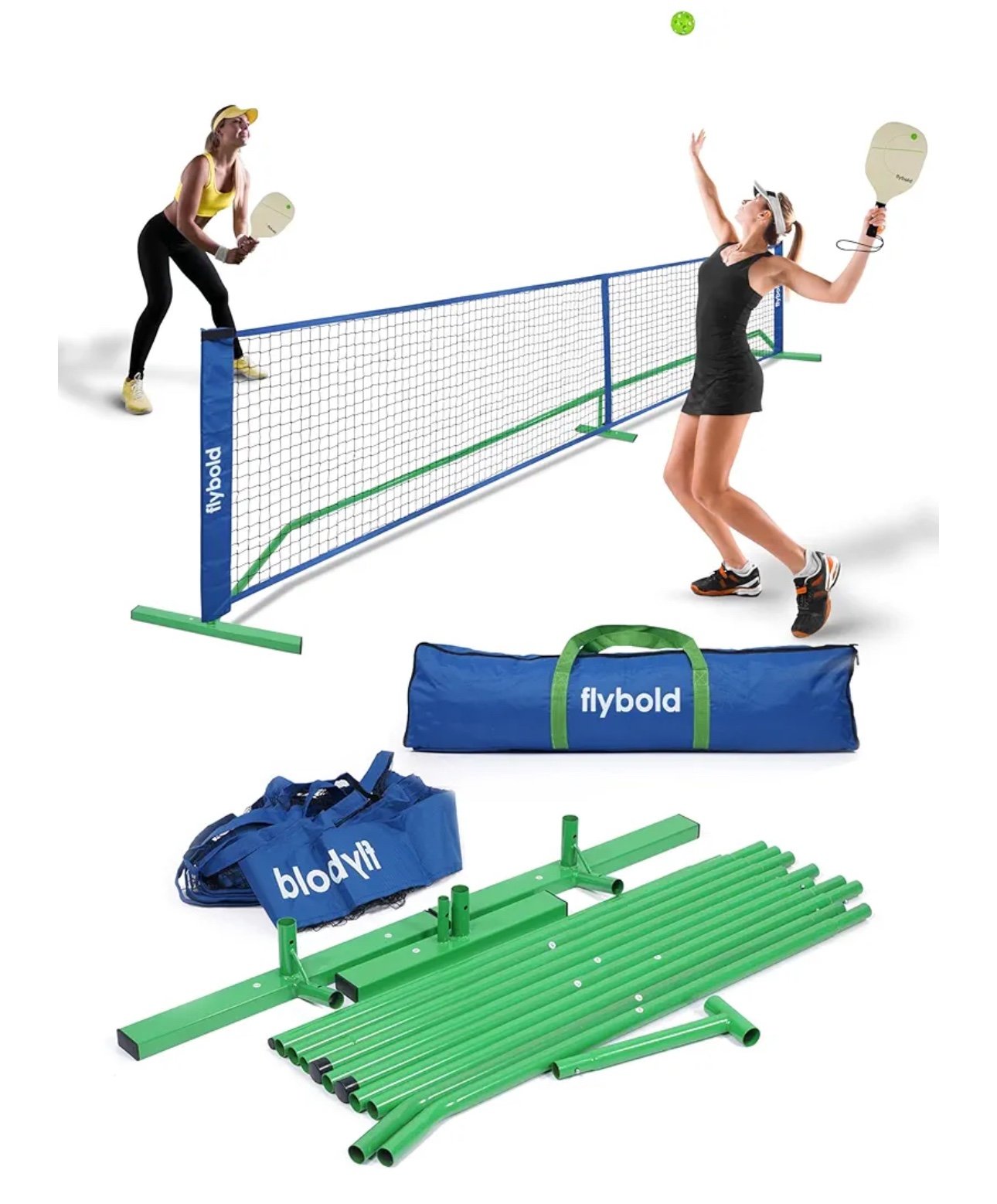 Pickleball Net Set Lightweight Metal Fra