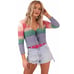 Free People Troublemaker Cardigan Sz Large Rainbow Retail 100