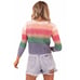 Free People Troublemaker Cardigan Sz Large Rainbow Retail 100