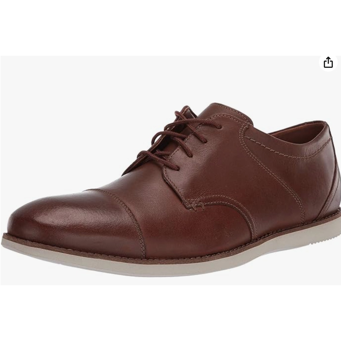 Clarks mens Raharto Vibe Oxford, Tan Leather, 7.5 US