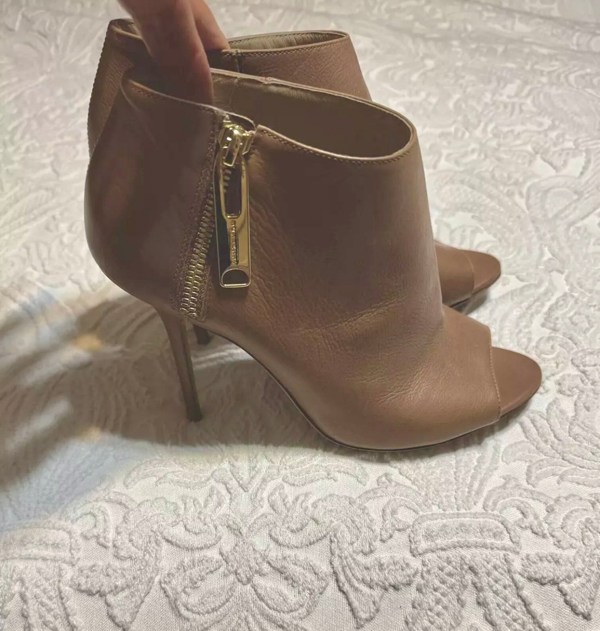 Burberry Open Toe Booties sz 37.5
