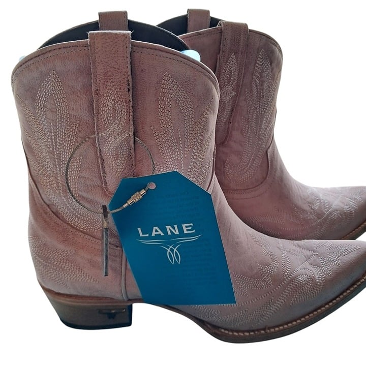 Lane Womens Lexington Blush Cowgirl Bootie Size 10 NWT & BOX