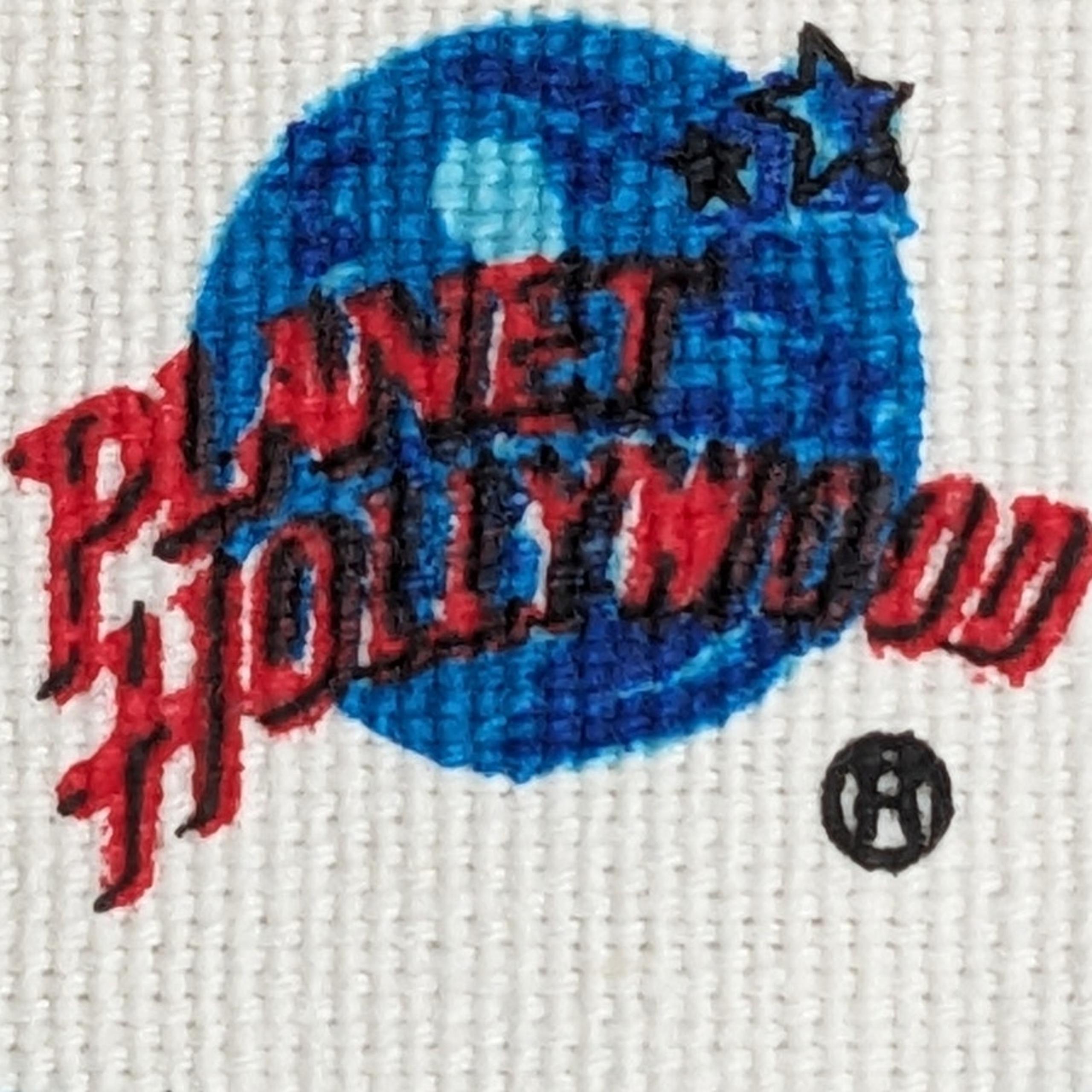 3 Yards Vintage 1990's PLANET HOLLYWOOD Heavy Cotton Canvas Upholstery Fabric