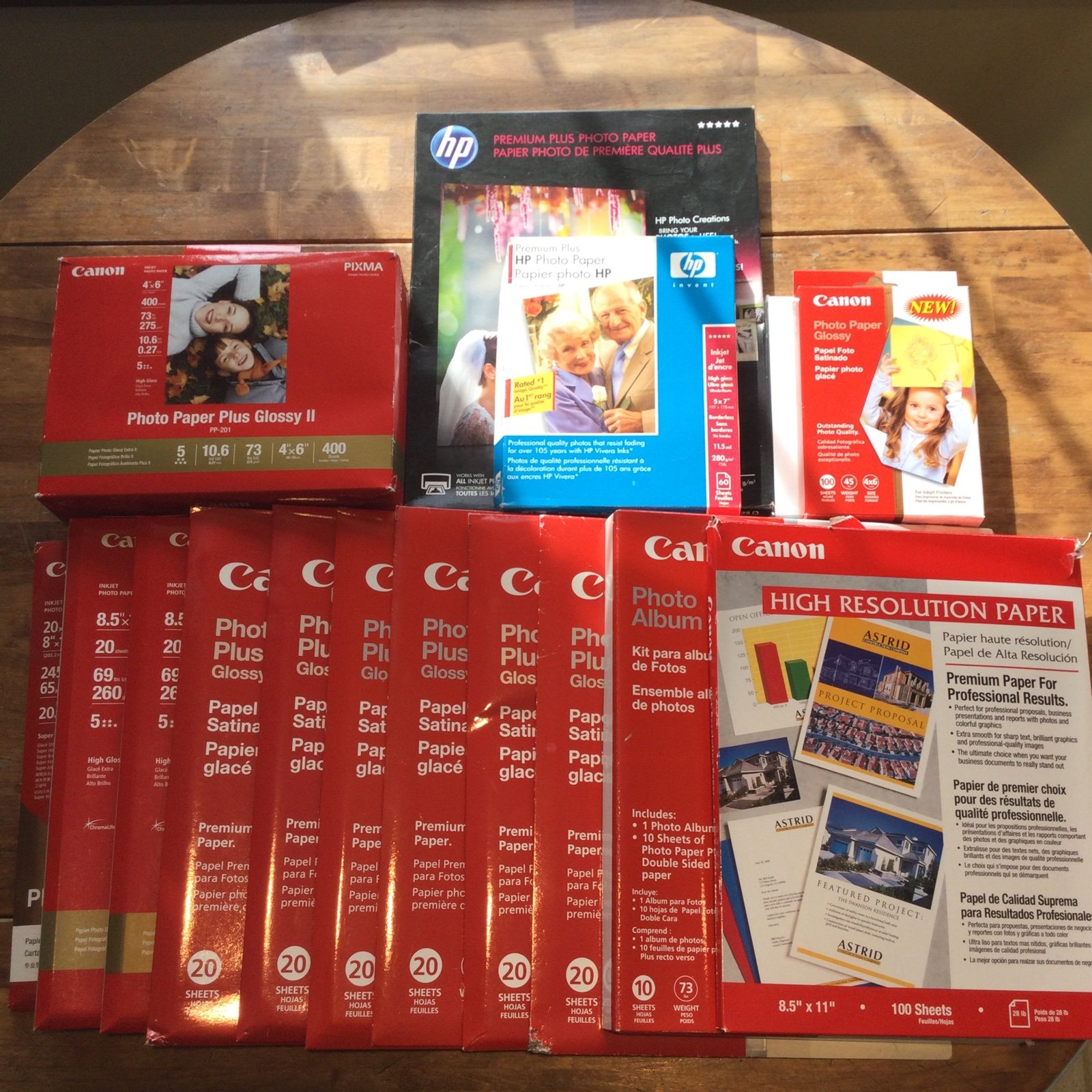 Lot of Canon HP Photo Paper Mixed