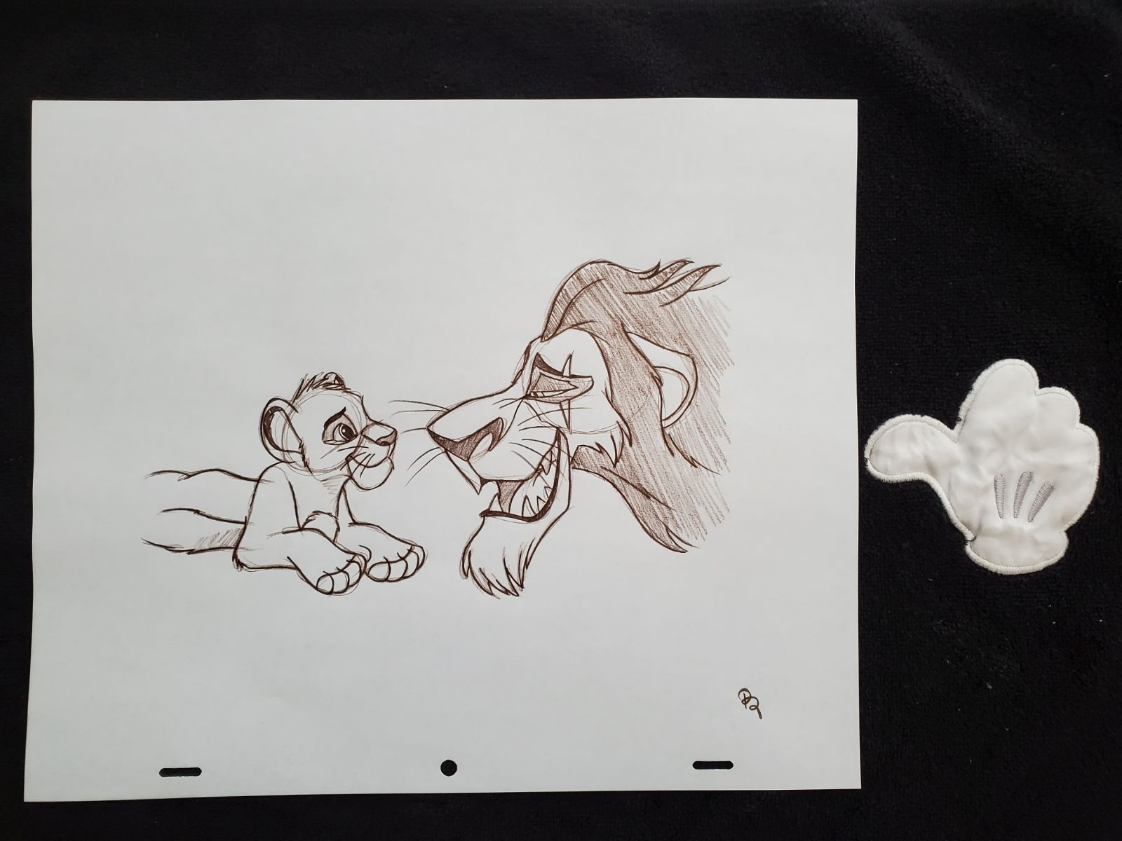 Disney Lion King Simba Scar drawing