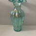 Fenton Ruffled Rim Large Iridescent Mist Green Vase
