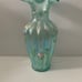 Fenton Ruffled Rim Large Iridescent Mist Green Vase