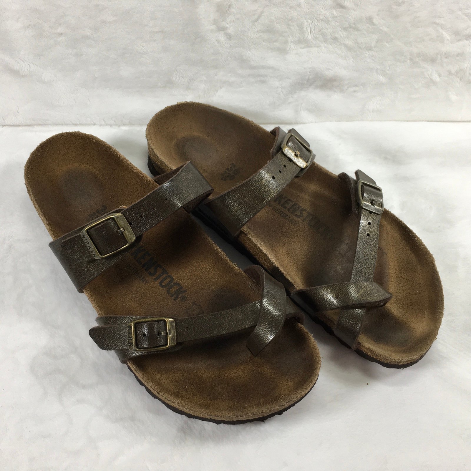 Birkenstock Mayari Sandals Bronze Size 36/5-5.5 Kids Made In Germany Great Tread