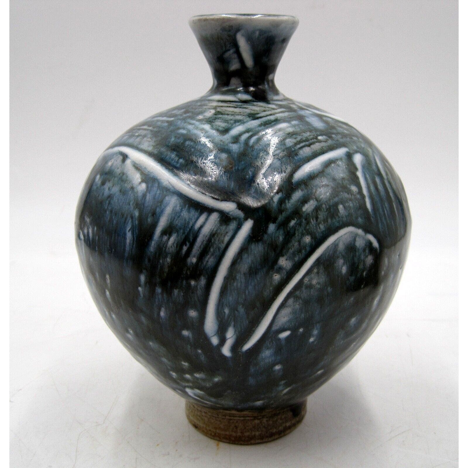 Vintage Studio Art Pottery Weed Pot Ceramic Vase Dan Barnett PNW Washington