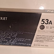 HP Q7553A (HP 53A) Black Original Laser Toner Cartridge in Retail Packaging