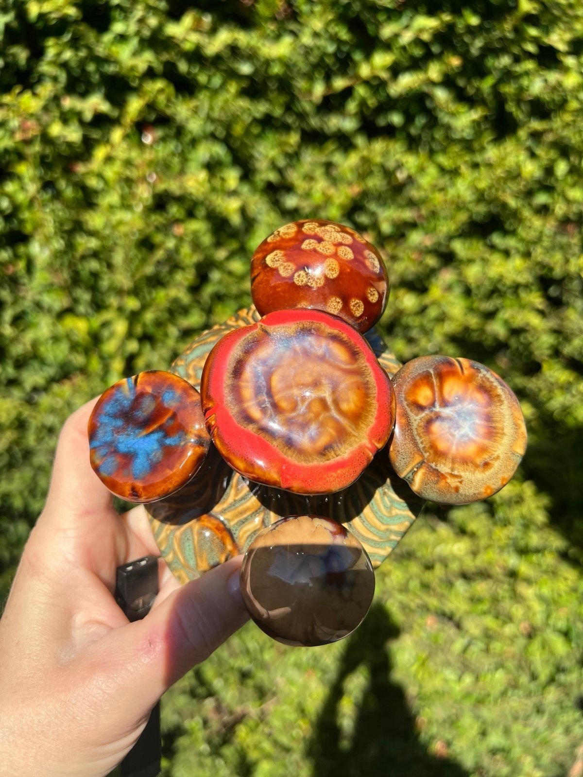 Vintage Ceramic Psychedelic Mushroom Mound Decor