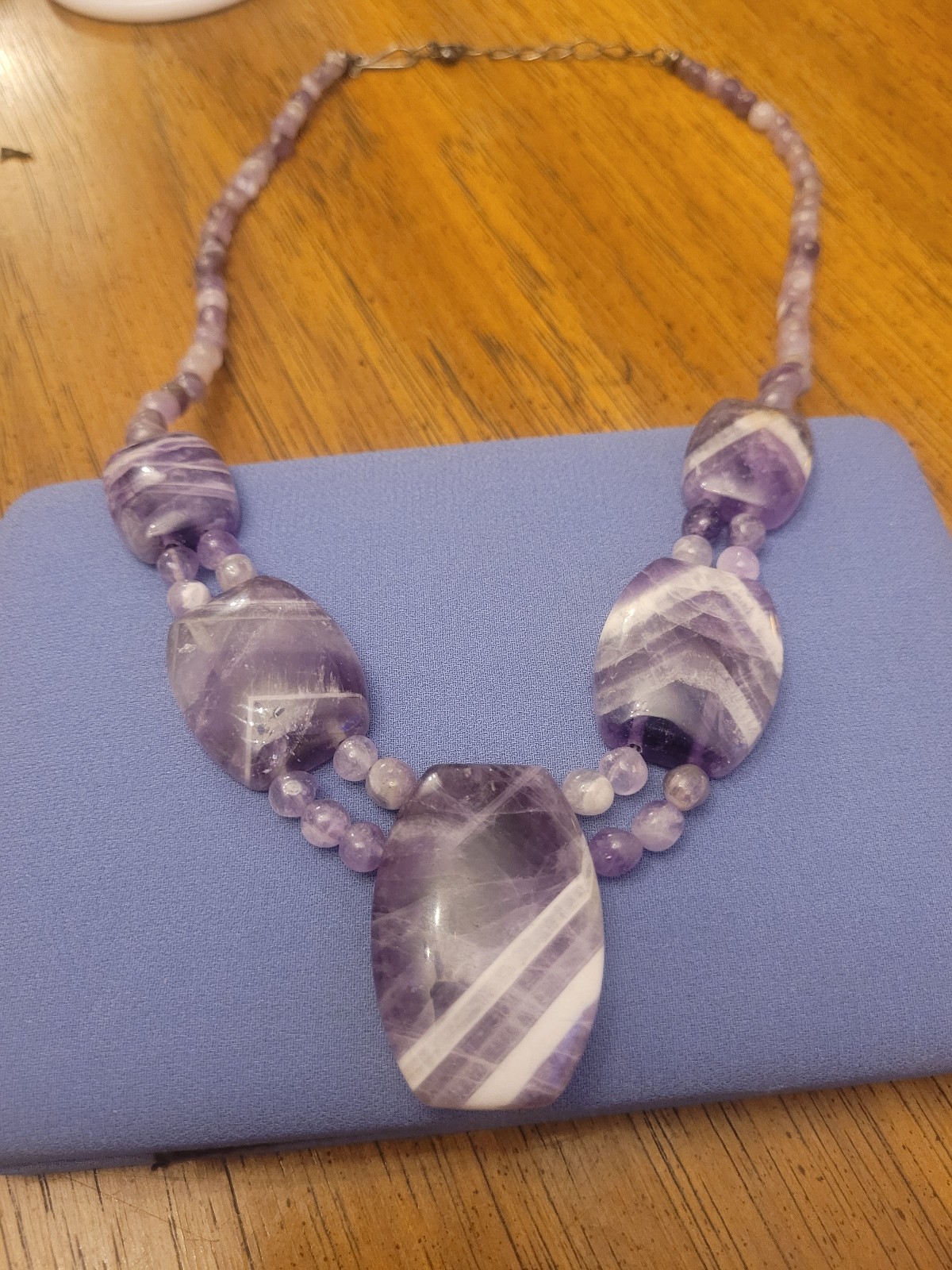 VIintage Mine FindsJay King Chevron Cape Amethyst 925 Silver Necklace