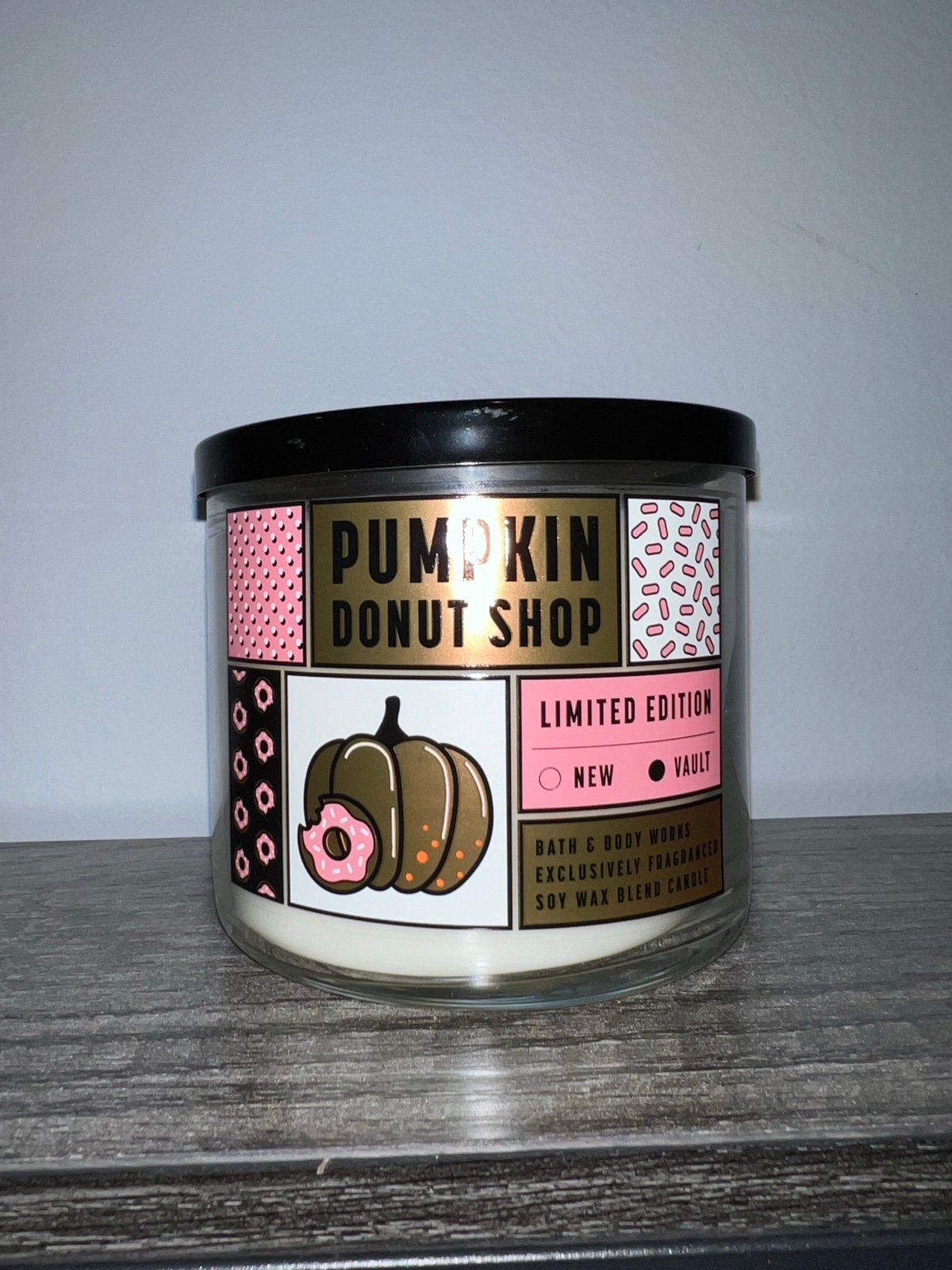 pumpkin donut shop candle