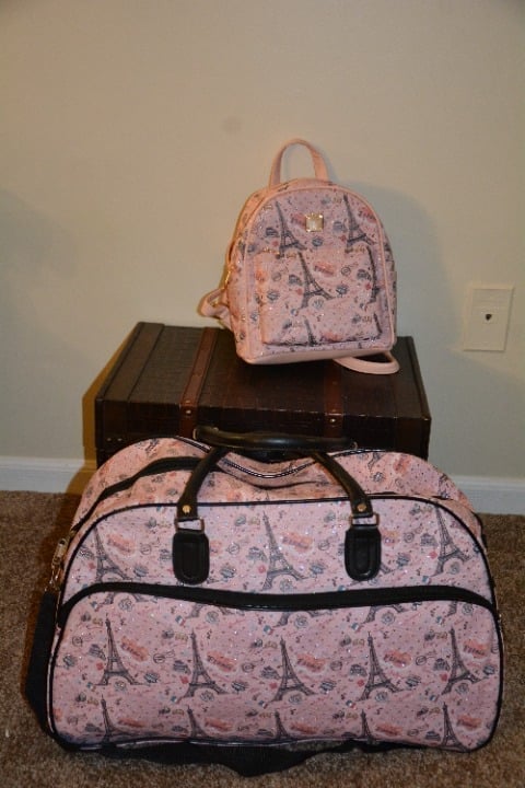 NWT Large Capacity Adorable Pairs BlingSet for Teen Travel Luggage Set