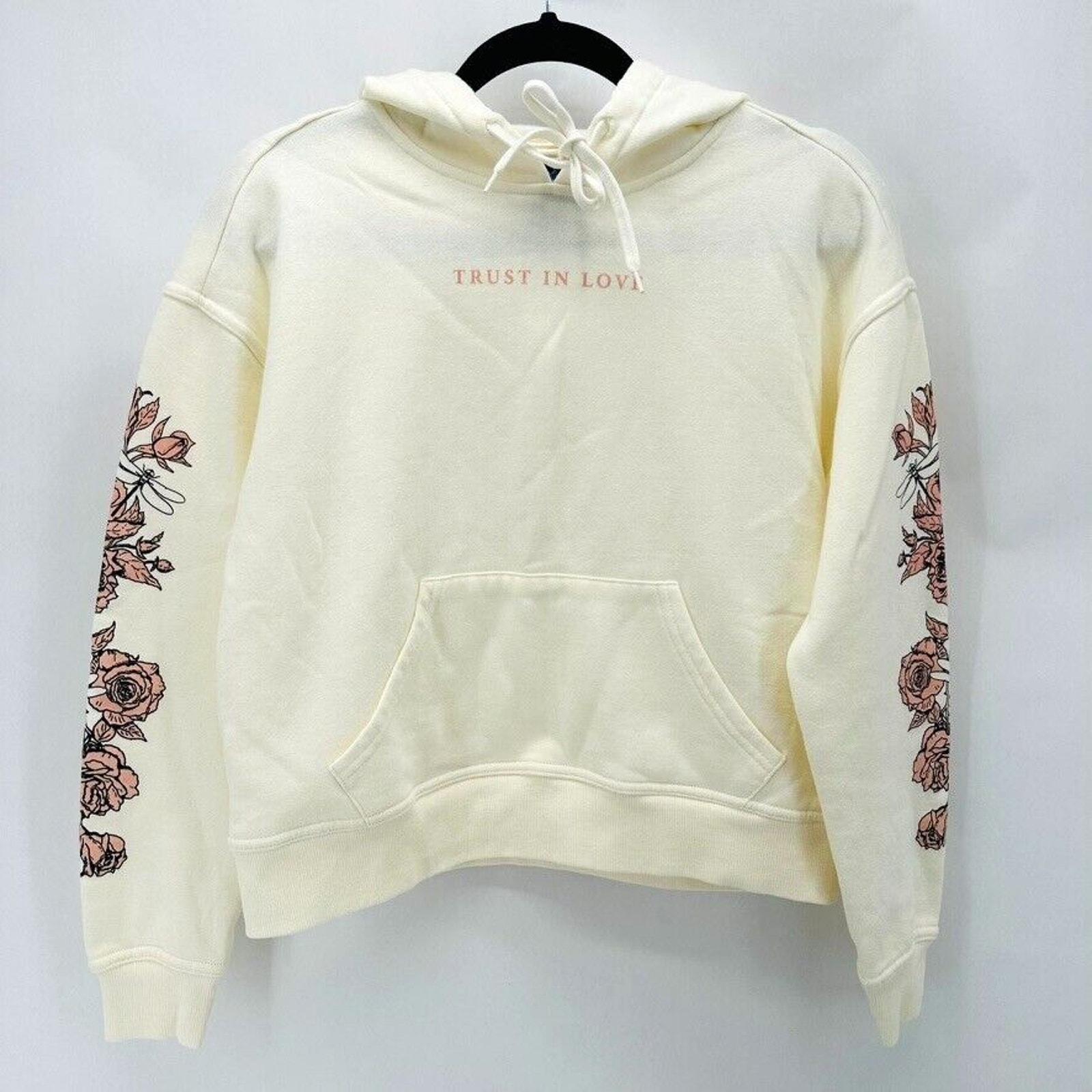 Disney Her Universe Maleficent Aurora Hoodie Size S Trust In Love Ivory Floral