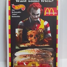 Hot wheels Custom McDonald's Joker Batmobile w/ Real Riders!!!!