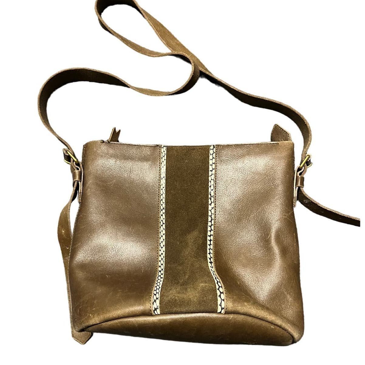 Madewell The Medium Transport Tote: Suede Inset Edition Brown