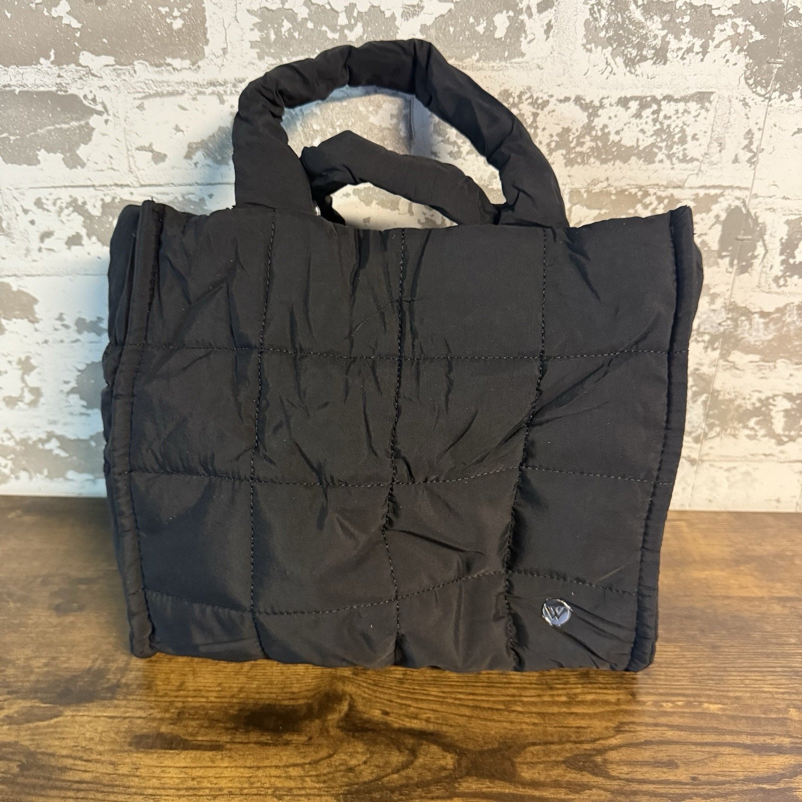 NEW - WestBronco Puffer Bag Tote Crossbody Overnight Bag - Quilted - Black
