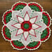 New handmade crochet round 17.5” tablecloth/cover for Christmas gifts E012