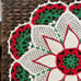 New handmade crochet round 17.5” tablecloth/cover for Christmas gifts E012