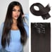 New 6PC Clip-in Hair Extensions 24 Long Straight Synthetic - Black Brown