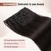 New 6PC Clip-in Hair Extensions 24 Long Straight Synthetic - Black Brown