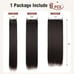 New 6PC Clip-in Hair Extensions 24 Long Straight Synthetic - Black Brown