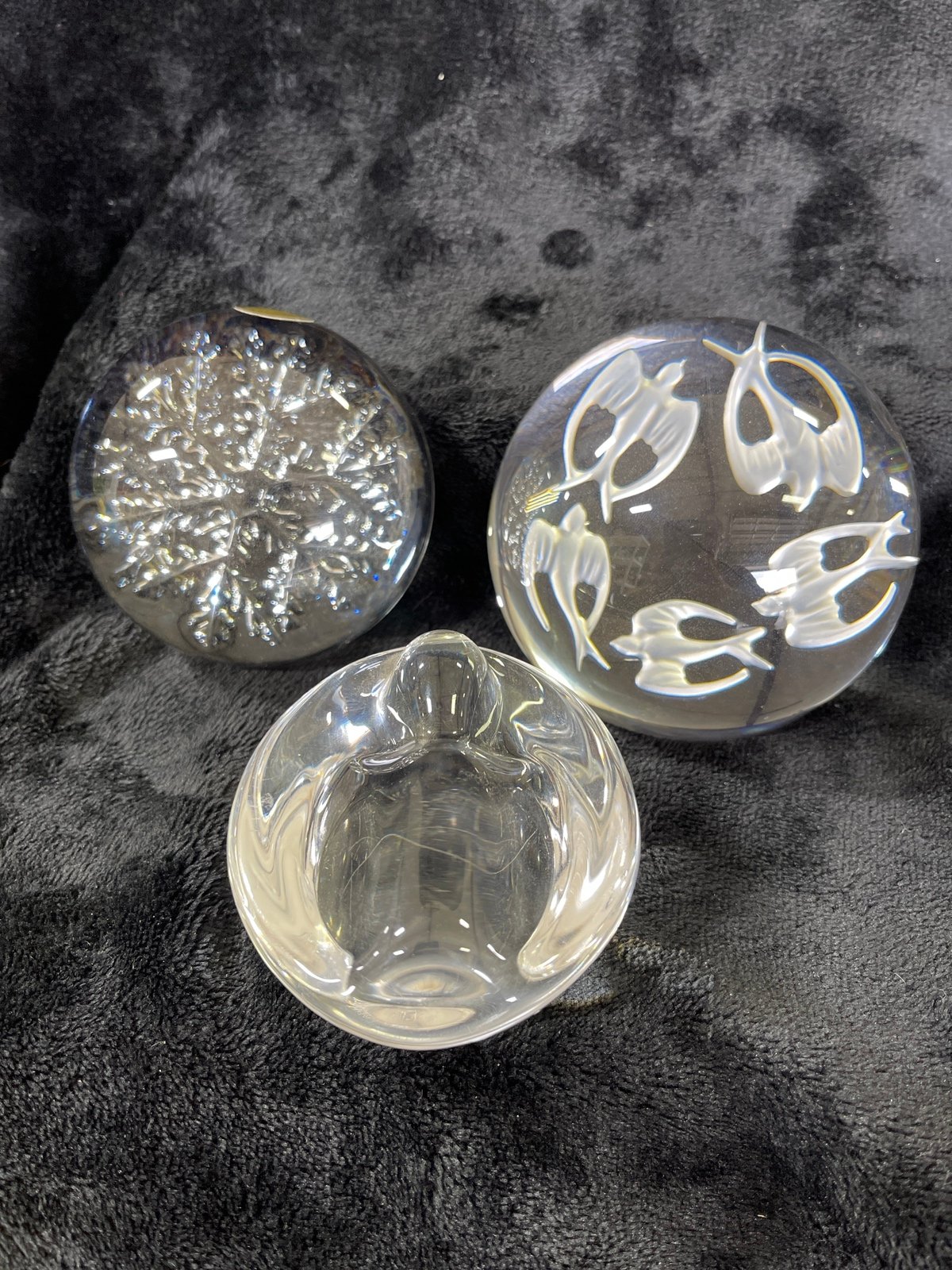 French crystal paperweight lot