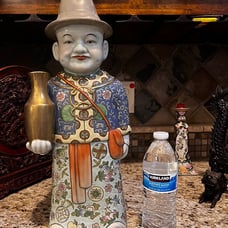 Antique Chinese JINGDEZHEN Famille Rose Figure Statue Late Qing Dynasty