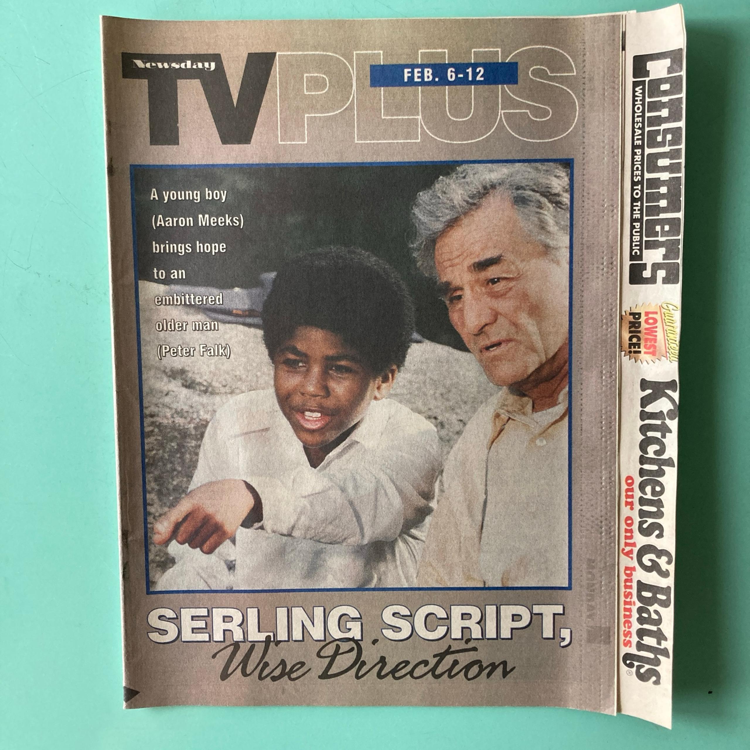 Peter Falk Newsday Local TV Guide February 6 2000 /Regional LI NY Edtion