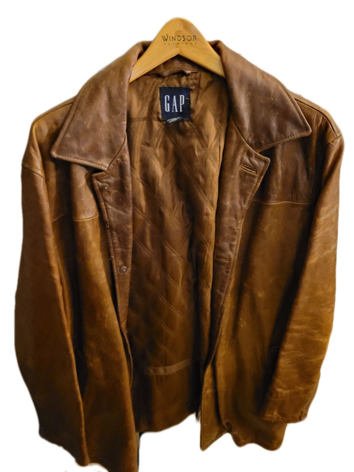 Gap Brown Men's leather jacket vintage Used XL