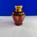 Red Vecchia Murano Art Glass Vases - 5” tall - 24k gold leaf