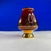Red Vecchia Murano Art Glass Vases - 5” tall - 24k gold leaf