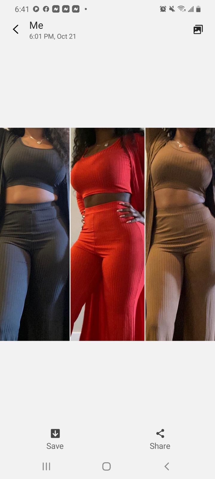 Three piece pants set