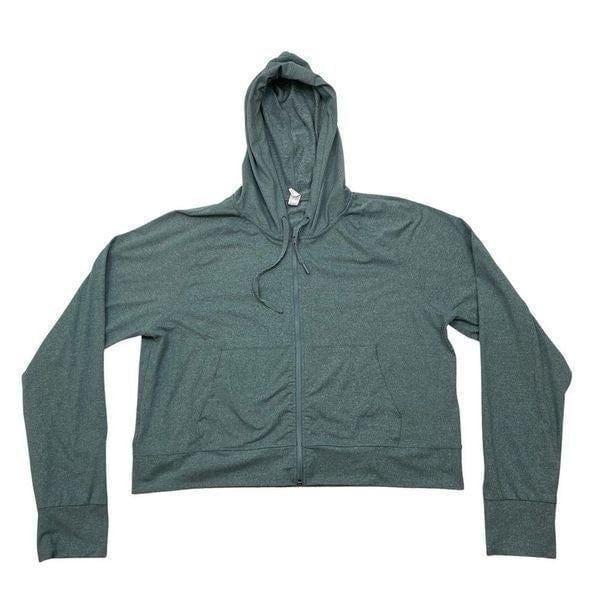 Yogalicious Lux Brand Sage Green Full Zipper Hoodie Sweatshirt XXL